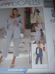 2702 MCCALLS SHIRT-JACKET, DRESS, TOP, PANTS LENGTHS  PATTERN 12-16 UNCUT